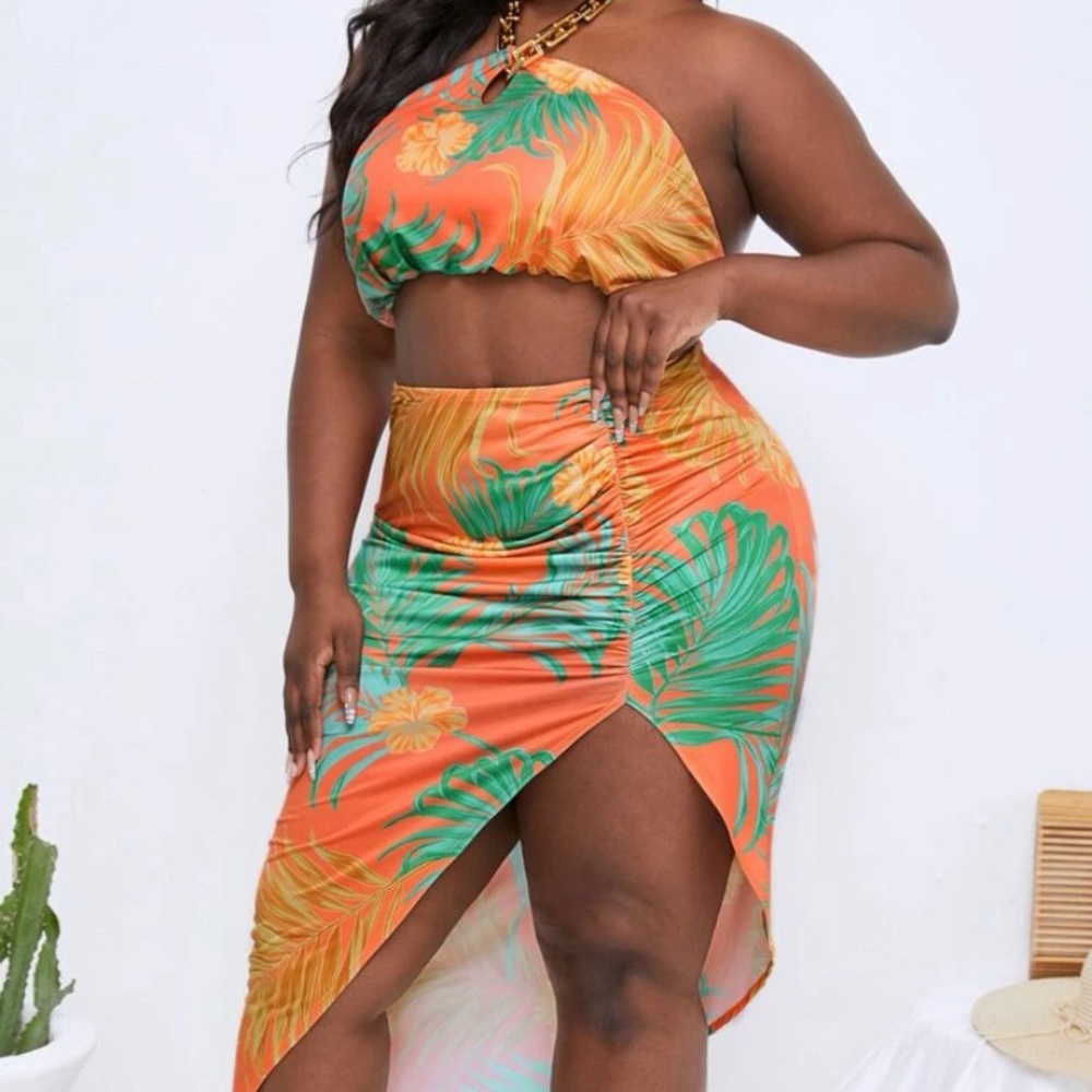 SHEIN Tropical Print 2 Piece Set